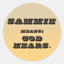 Sammie Round Sticker
