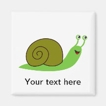 Sammy the Green Garden Snail Refrigerator Magnets