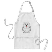 Samoyed Cartoon Aprons