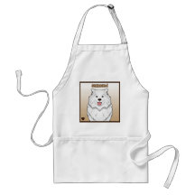 Samoyed Cartoon Aprons