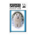 Samoyed Christmas postage