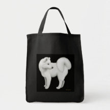 Samoyed Dog Grocery Tote Canvas Bags