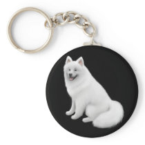 Samoyed Dog Keychain