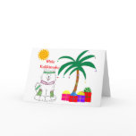 Samoyed Hawaiian Christmas cards
