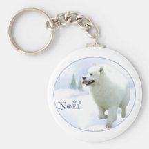 Samoyed Noel Keychain