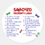 SAMOYED Property Laws 2 Round Stickers