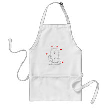 Samoyed Valentine Ears Apron