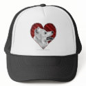 Samoyed with Heart hats
