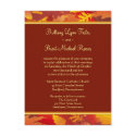 Sample Wedding Invitation - Fall Leaves Border postcards