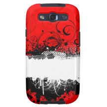 Samsung Galaxy S3 case with floral grunge design