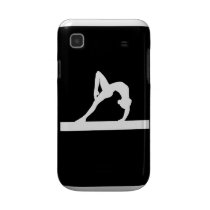Samsung Galaxy S Gymnast Silhouette White on Black Samsung Galaxy S Cover