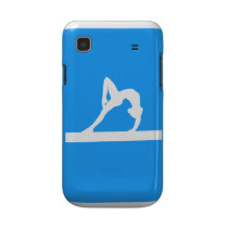 Samsung Galaxy S Gymnast Silhouette White on Blue Samsung Galaxy S Case