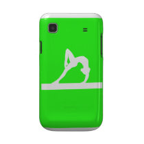 Samsung Galaxy S Gymnast Silhouette White on Green Samsung Galaxy S Cover