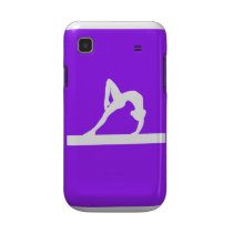 Samsung Galaxy S Gymnast Silhouette White on Purpl Samsung Galaxy Cases
