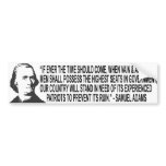 Samuel Adams Quote Bumper Sticker bumper stickers