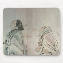 Samurai being followed by a servant mousepads