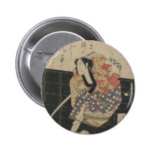 Samurai Breaking Through a Wall circa 1818 Pin