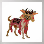 Samurai Chihuahua Poster