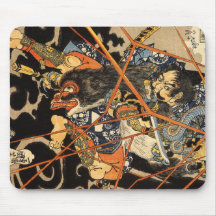 Samurai Grappling Monster Mousepad
