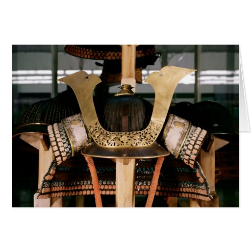 Samurai helmet, mid 14th century card
