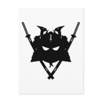 Samurai Helmet & Swords Postcard