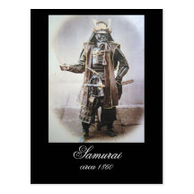 Samurai in Armour circa 1860 Post Cards