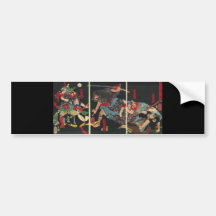 Samurai in Combat painting. circa 1860 Bumper Sticker