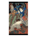 Samurai Japanese Painting c. 1800's Business Card Templates