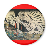 Samurai, Japanese Painting c. 1800's Fridge Magnet