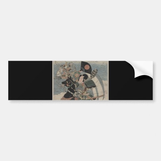 Samurai on Horseback circa early 1800s Bumper Sticker