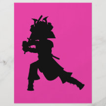 Samurai Silhouette Hot Pink Flyer