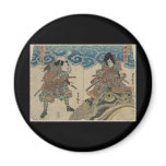 Samurai Sitting on Giant Toad circa 1830 Fridge Magnet