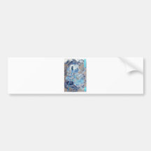 Samurai surfing on the backs of crabs c. 1800's bumper sticker