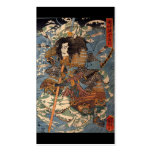 Samurai surfing on the backs of crabs c. 1800's business cards