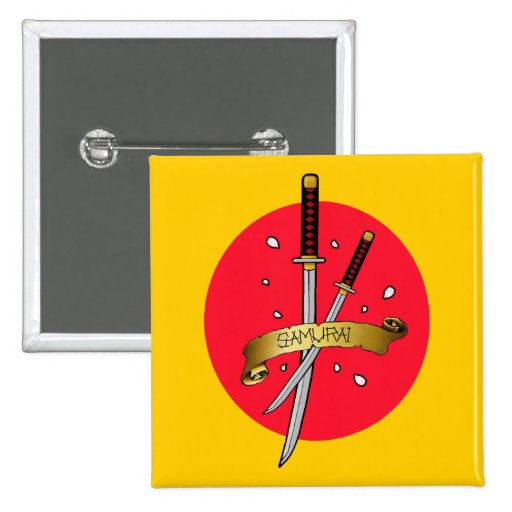 Samurai Sword Tattoo Pinback Buttons