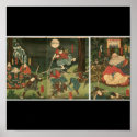Samurai training with Tengu, Circa 1859 posters