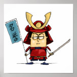 Samurai Warrior in Armour Poster or Canvas