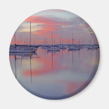 San Diego Bay Seen From The Airport Side At Sunris Fridge Magnets