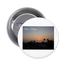 San Diego, California Pinback Buttons