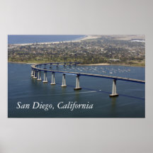San Diego Coronado Bridge Poster