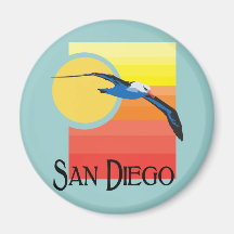 San Diego Gull Fridge Magnets