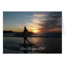 San Diego Surfer Greeting Cards