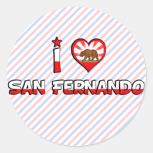 San Fernando, CA Round Stickers