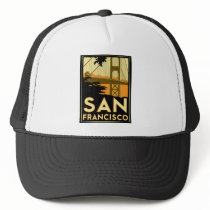 San Francisco Art Deco Travel Poster Hat