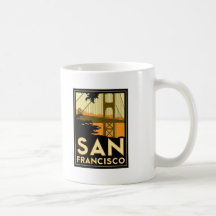 San Francisco Art Deco Travel Poster Mug