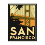 San Francisco Art Deco Travel Poster postcards