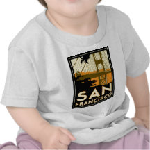 San Francisco Art Deco Travel Poster T Shirts