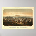 San Francisco Birdseye Panoramic Map 1846 posters