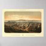 San Francisco Birdseye Panoramic Map 1846 posters