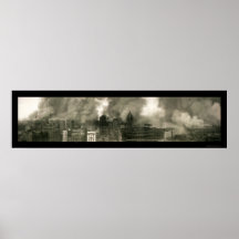 San Francisco CA Burning Photo 1906b Poster